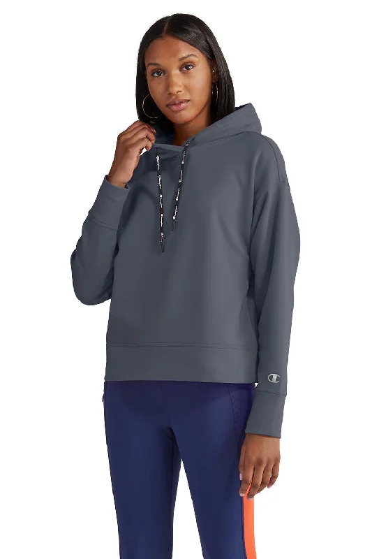 Champion Womens Sport Hooded Sweatshirt Hoodie - Stealth Grey - NEW