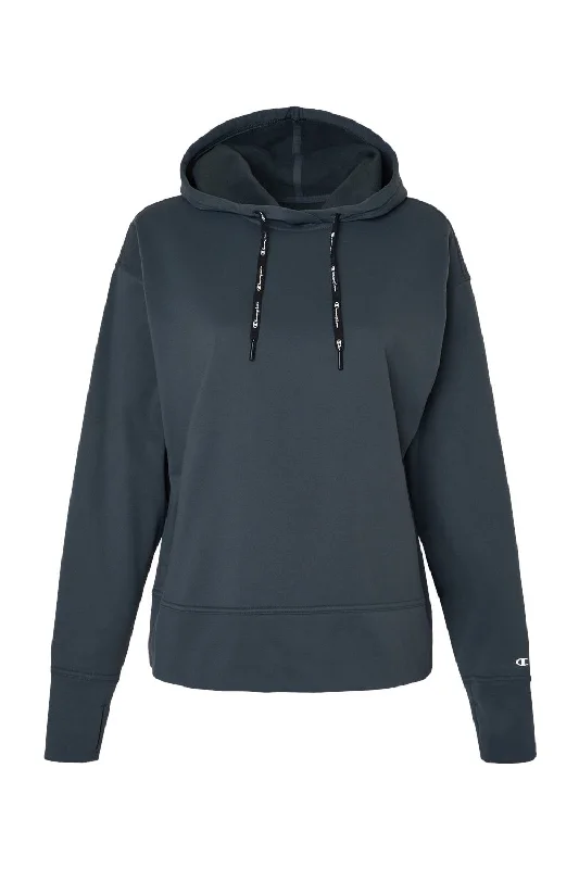 Champion Womens Sport Hooded Sweatshirt Hoodie - Stealth Grey - NEW