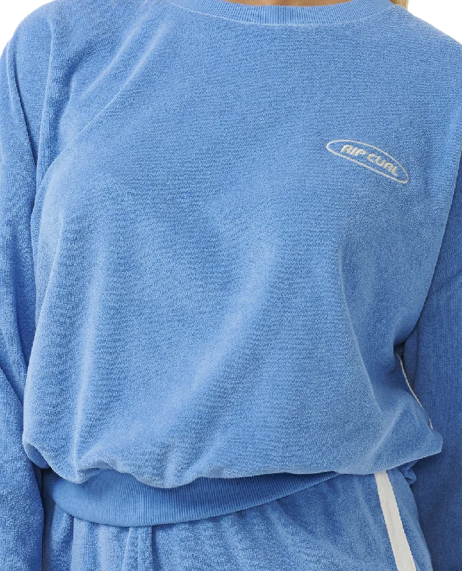 High Tide Terry Sweatshirt in Bright Blue