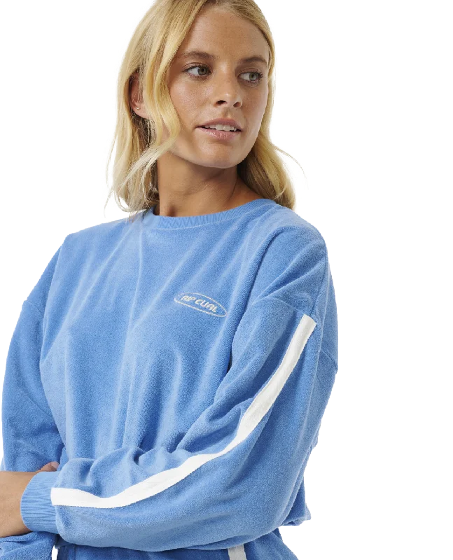 High Tide Terry Sweatshirt in Bright Blue