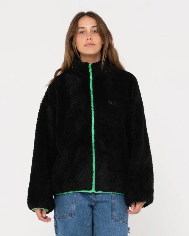 Rusty Ollie Sherpa Zip Through Fleece