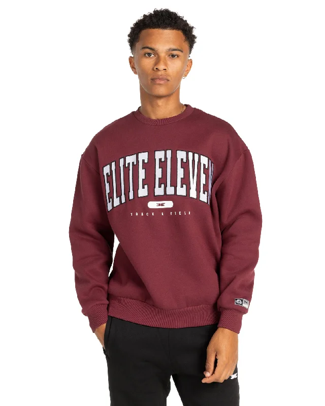 Track & Field Crewneck - Burgundy