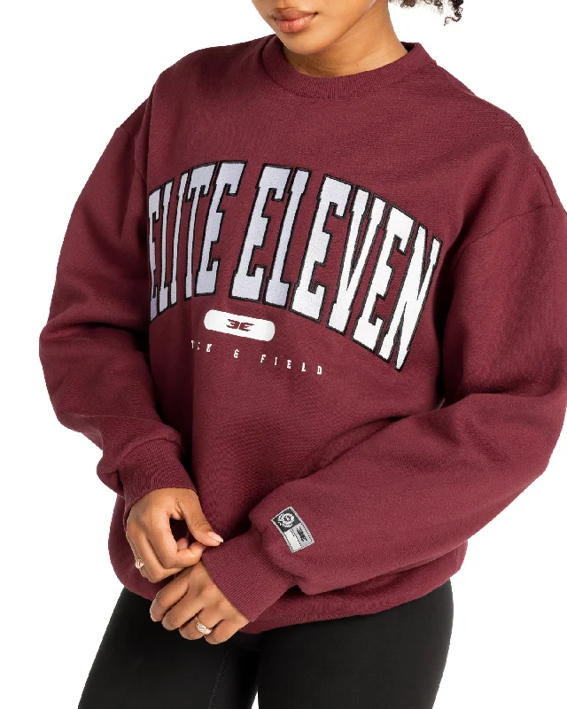 Track & Field Crewneck - Burgundy