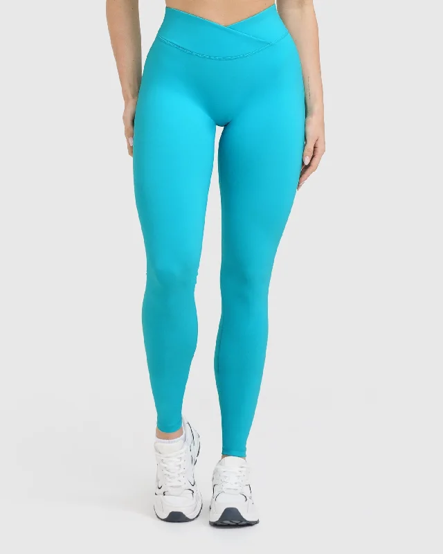 Unified Wrap Leggings | Aqua Blue