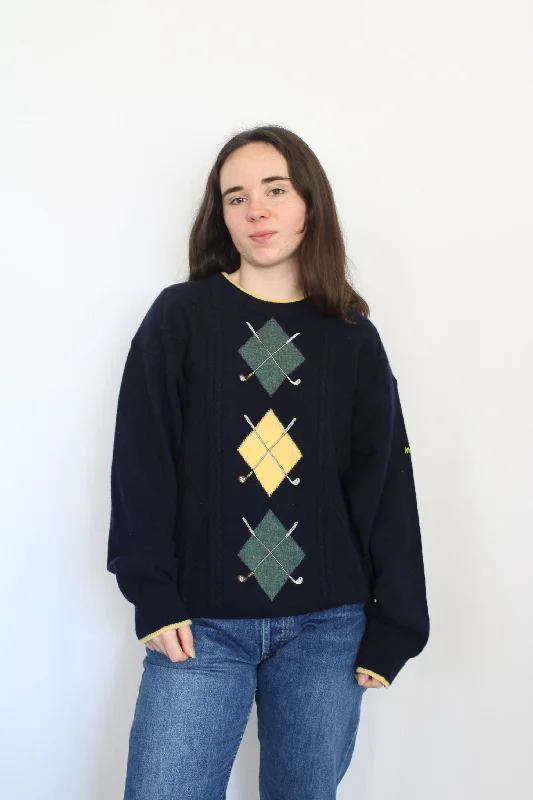 Wolsey - Vintage Argyle Golf Jumper