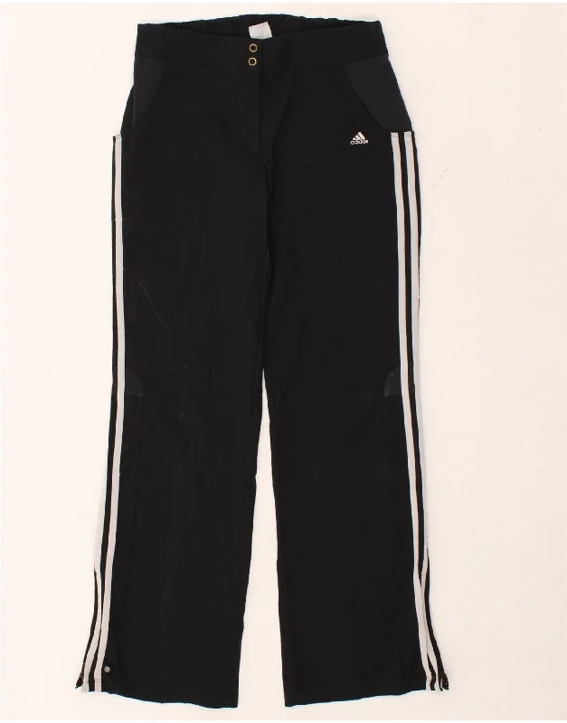 ADIDAS Womens Climacool Tracksuit Trousers UK 12 Medium Black Polyester