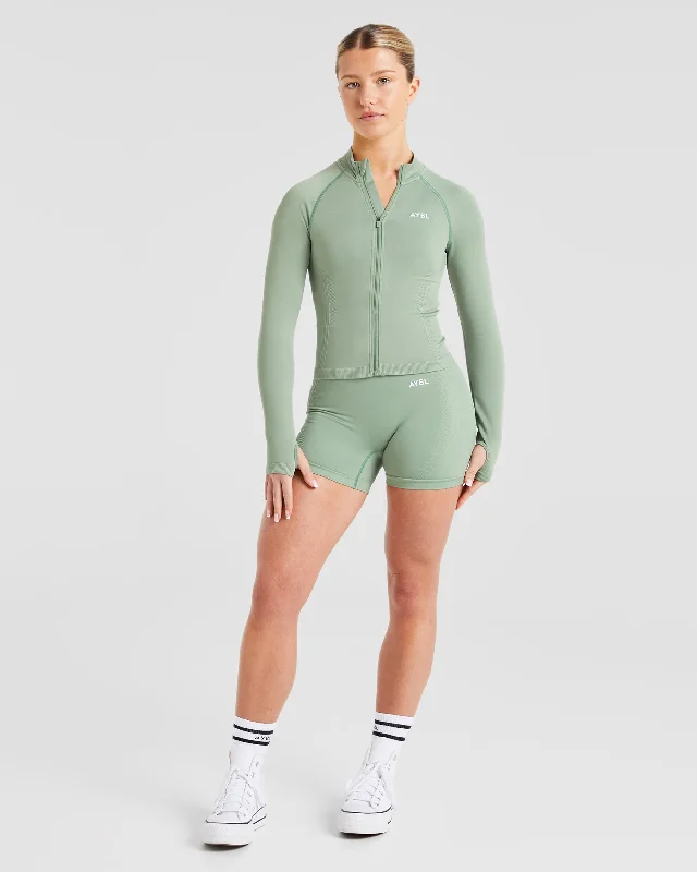 Balance V3 Seamless Zip Jacket - Grove Green