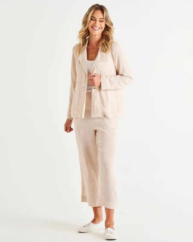 BETTY BASICS LISSET BLAZER NATURAL STRIPE