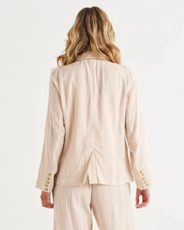 BETTY BASICS LISSET BLAZER NATURAL STRIPE