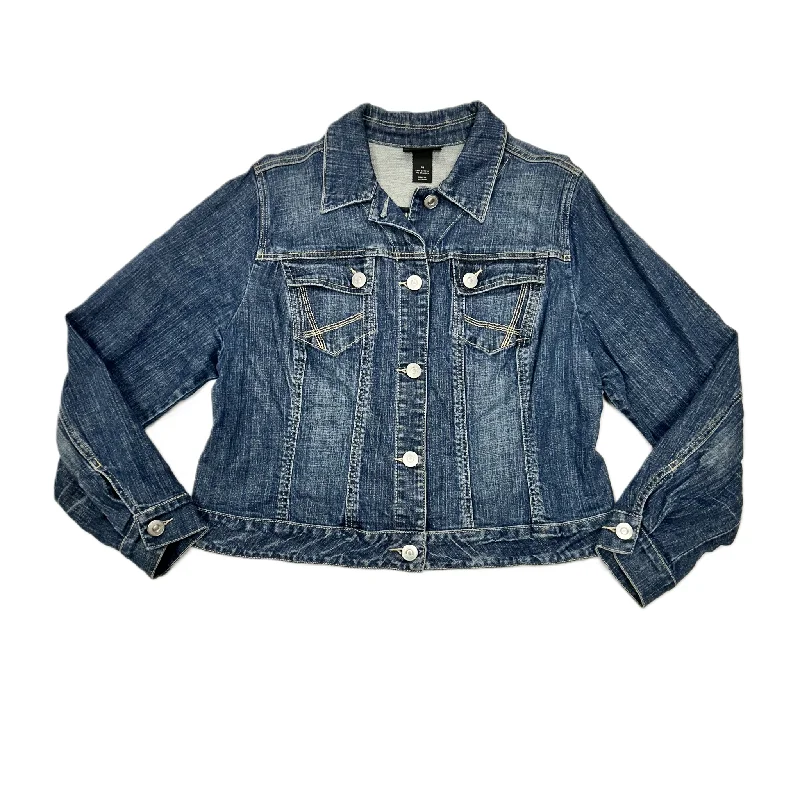 Blue Denim Jacket Denim By Lane Bryant, Size: 1x