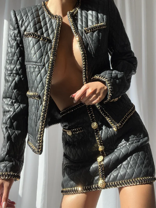 CATENA Leather Chain Jacket