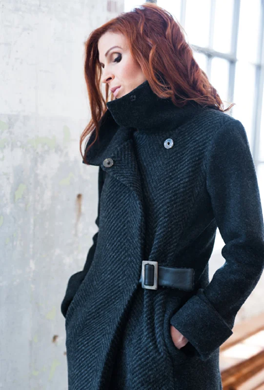 COWL NECK COAT · dusk