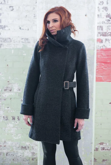 COWL NECK COAT · dusk