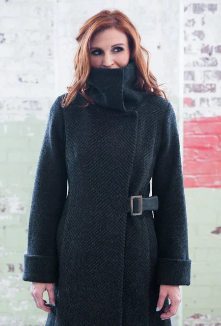 COWL NECK COAT · dusk