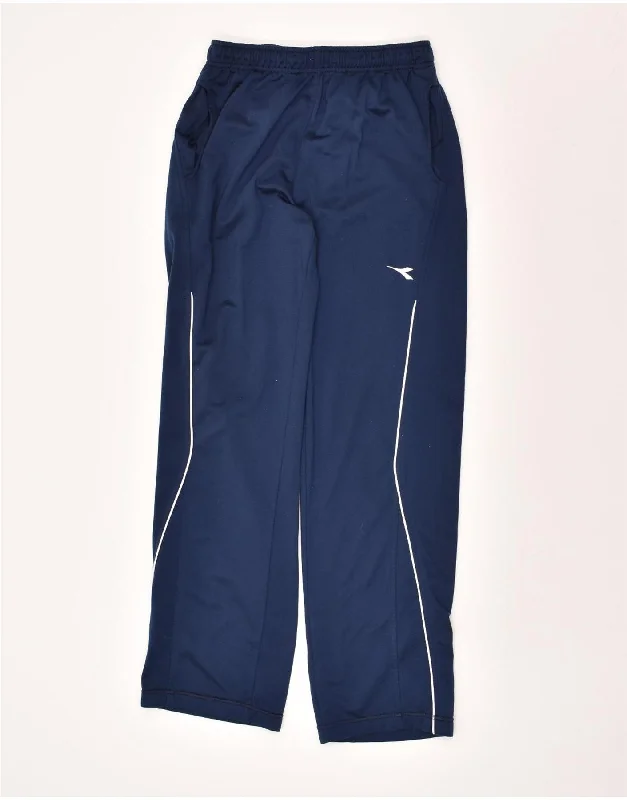 DIADORA Womens Tracksuit Trousers UK 14 Medium Navy Blue Polyester