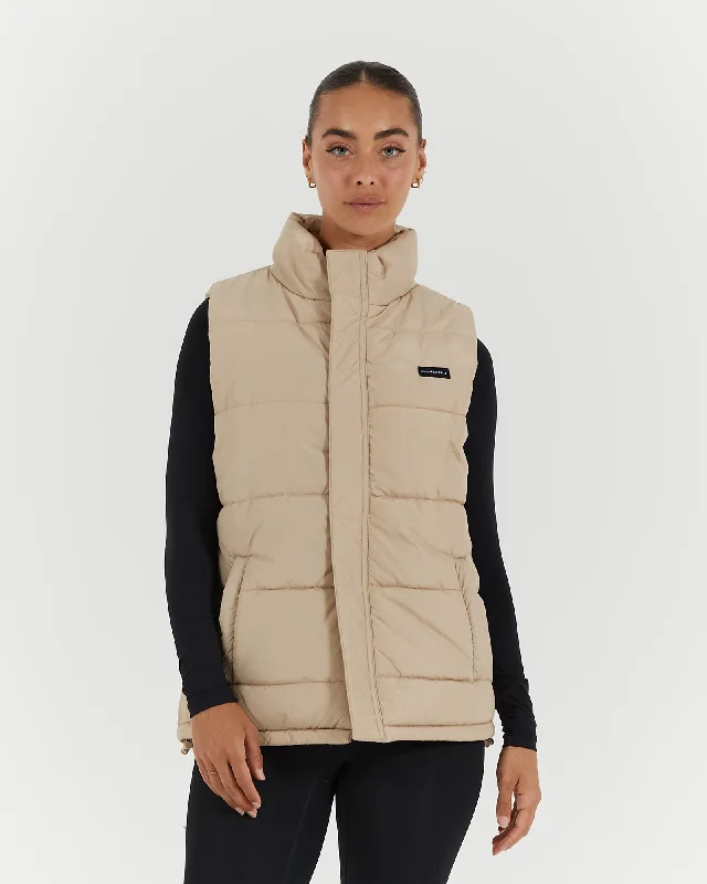 ELEMENTAL PUFFER VEST - BEIGE