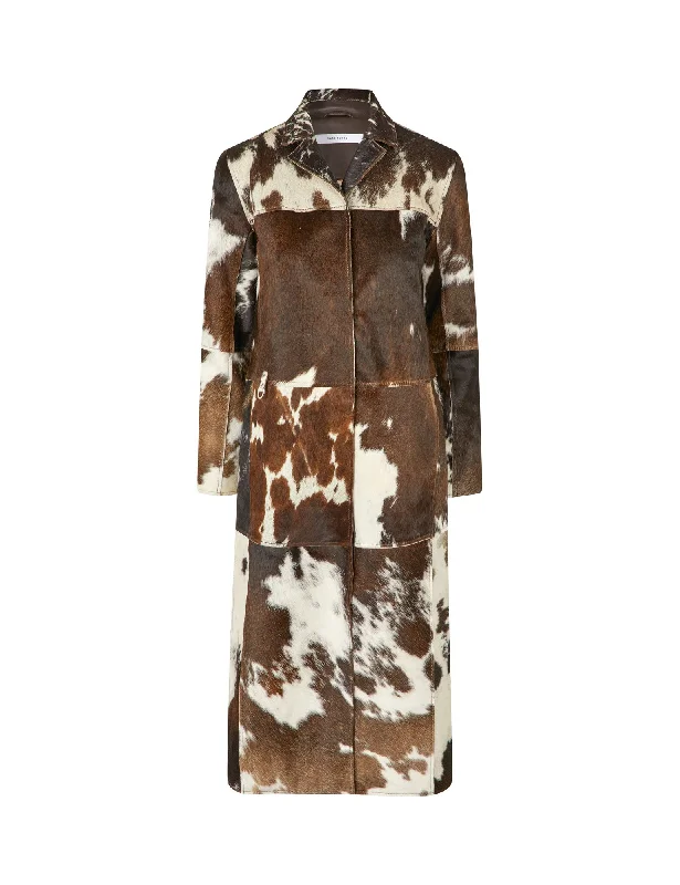 Gio Coat — Brown / White Cow