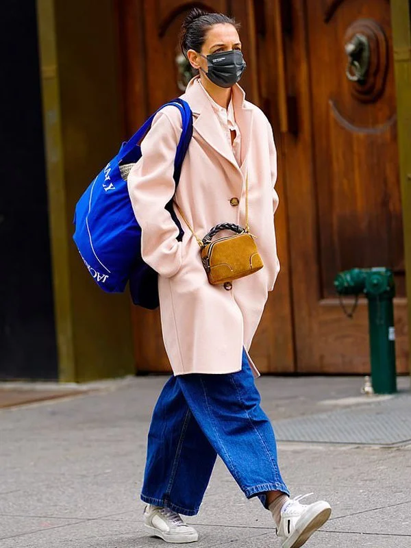 Katie Holmes Pink Trench Coat