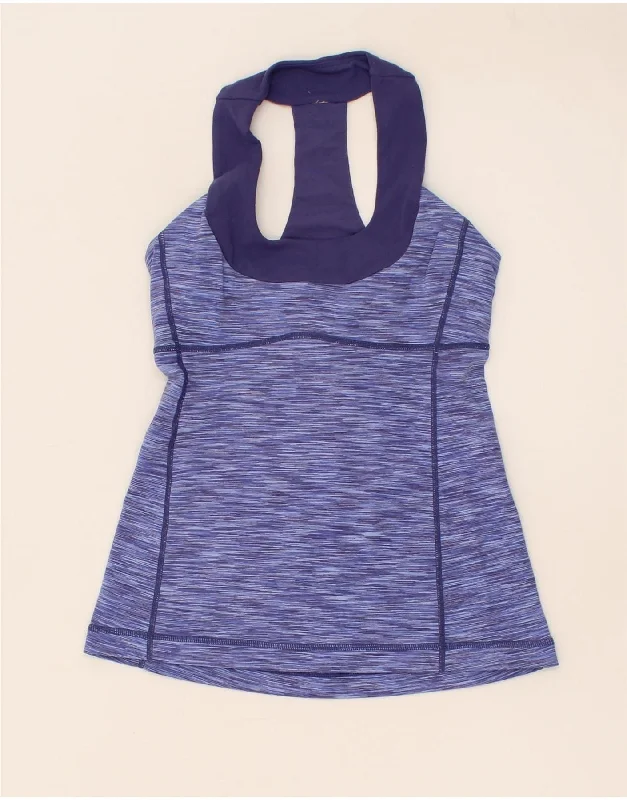 LULULEMON Womens Vest Top UK 0 2XS Purple Flecked