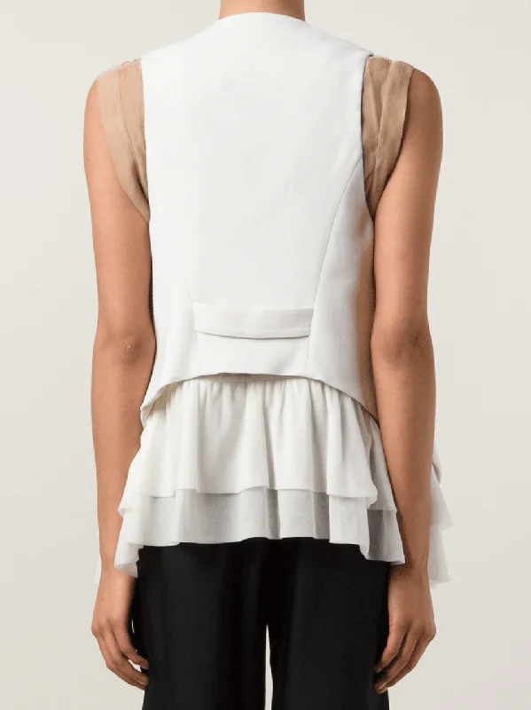 Organza Ruffle Vest