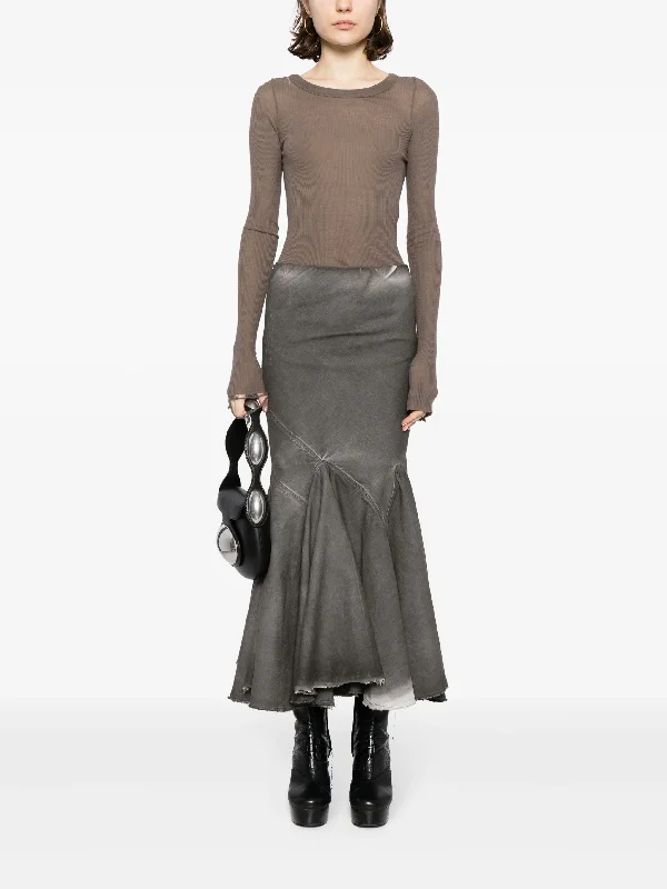 RICK OWENS DRKSHDW Women Denim Divine Bias Skirt