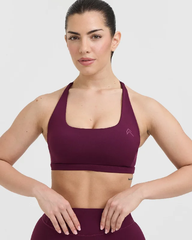 Timeless Square Neck Sports Bra | Ripe Fig