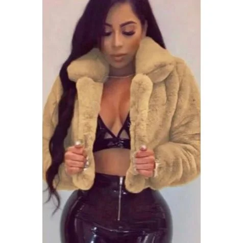 Vintage Crop Fur Jacket