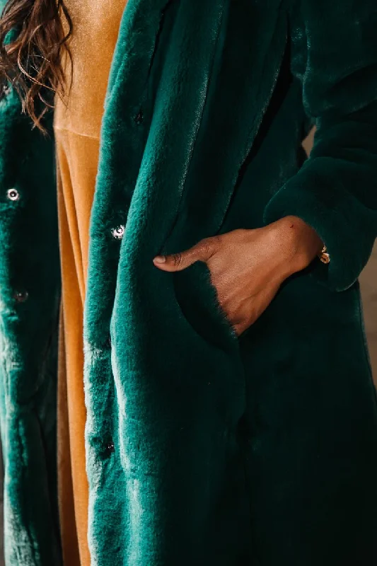 Willa Coat in Green - FINAL SALE