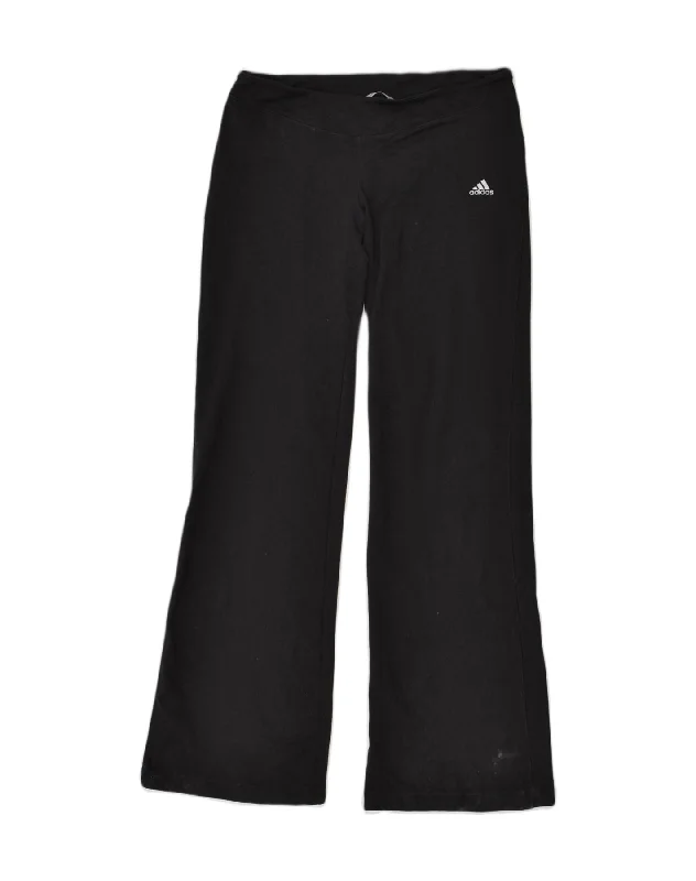 ADIDAS Womens Tracksuit Trousers UK 18 XL Black Polyester