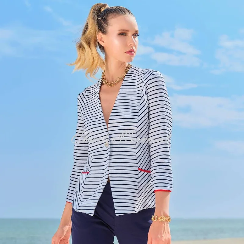 Dolcezza 'Ocean Breeze' Striped Jacket - Style 24108