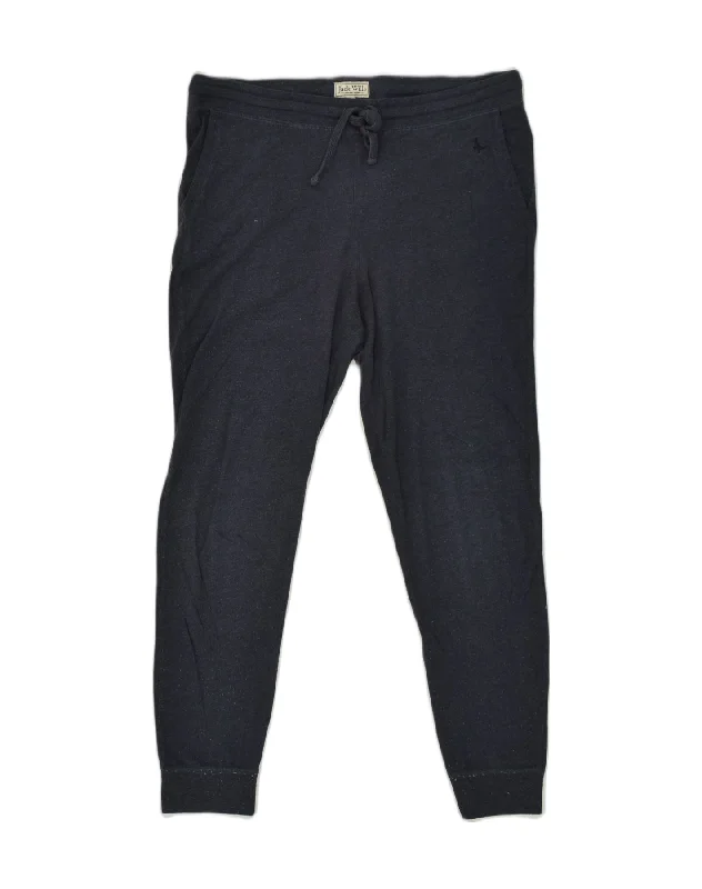 JACK WILLS Womens Tracksuit Trousers Joggers UK 10 Small Navy Blue Cotton