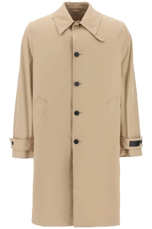 Versace ""single-breasted waterproof coat with 1013281 1A09851 CHAMPAGNE