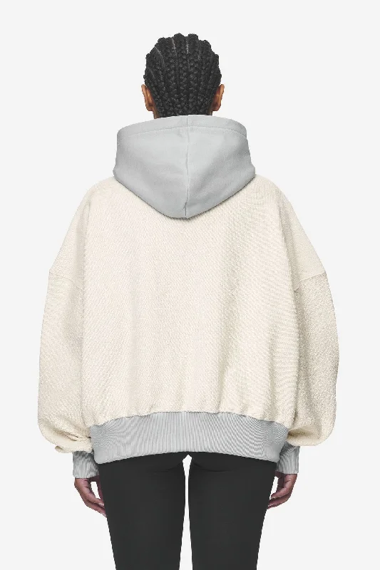 Estela Inside-Out Oversized Hoodie Coast Sand Sky Grey