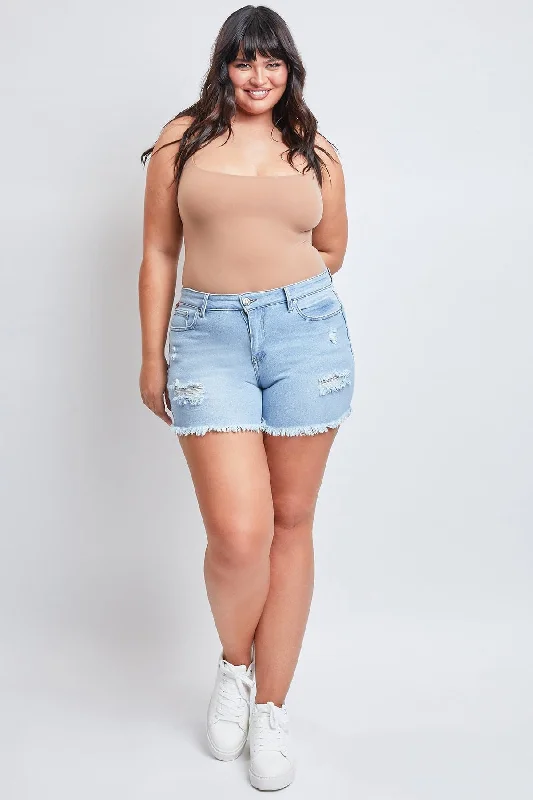 Women's Plus Vintage Dream Frayed Hem Shorts