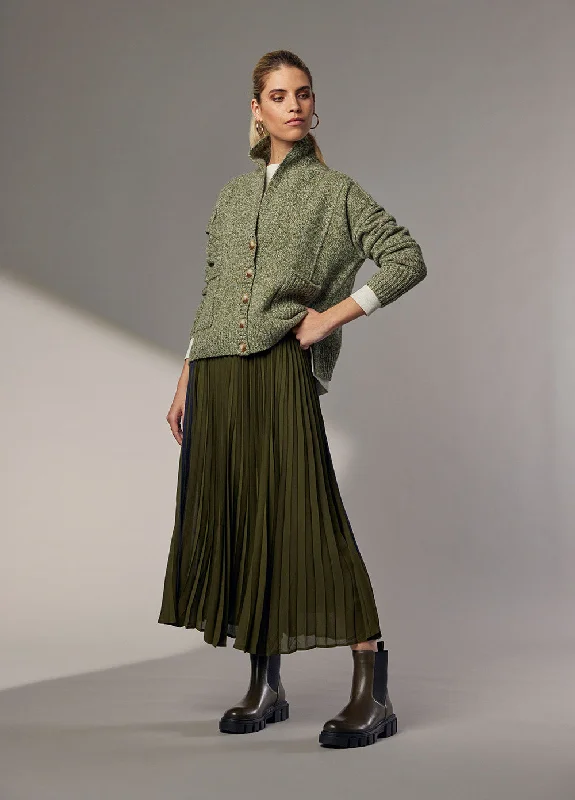 Just Pleat it Skirt - Olive