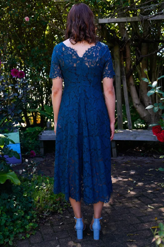 Moon Light Lace Dress - Slate