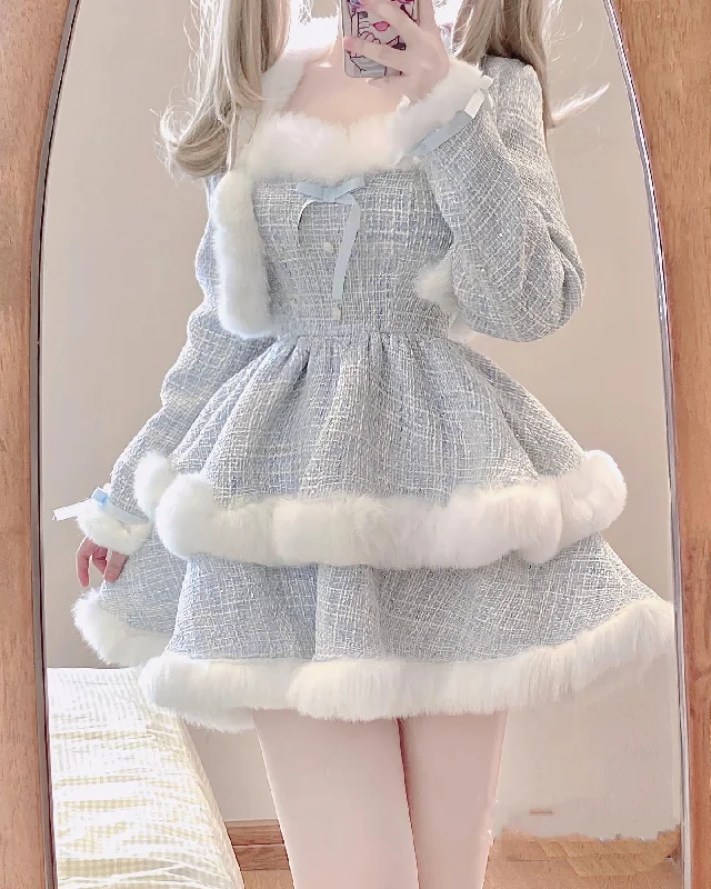 Plush fluffy princess dress + jacket yv31868