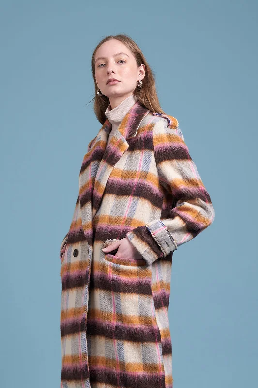 Siren Tabulous Coat - Pink Plaid