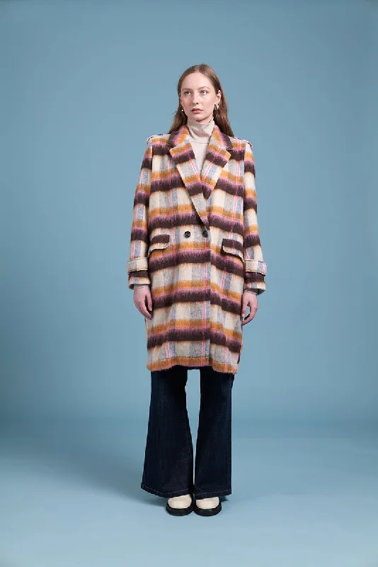 Siren Tabulous Coat - Pink Plaid