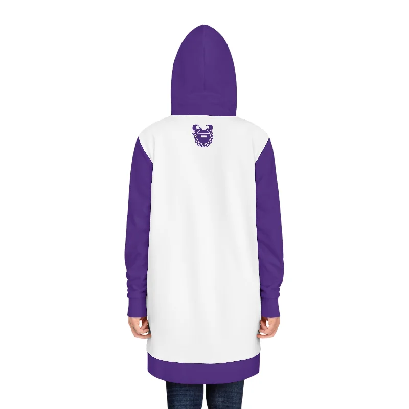 Hoodie Dress - White/Purple - On Sundays