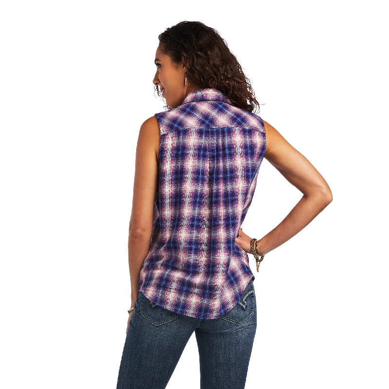 10040613 Ariat Wms Billie Jean Sleeves Shirt Plaid