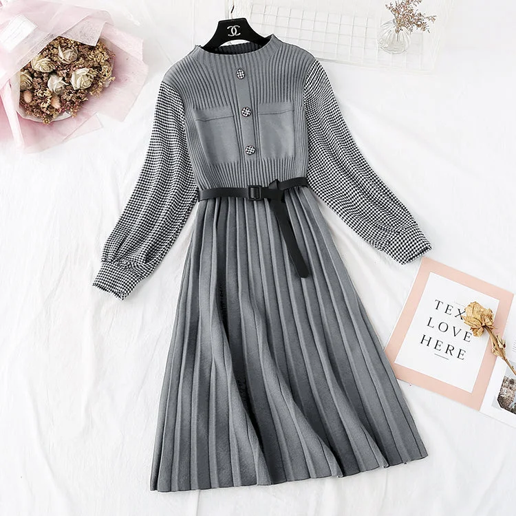 Long wool skirt knee length small fragrance retro bottomed skirt  2372