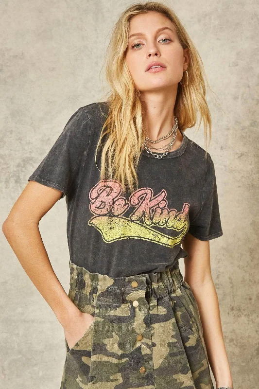 Be Kind Stone-Washed Vintage Graphic Tee