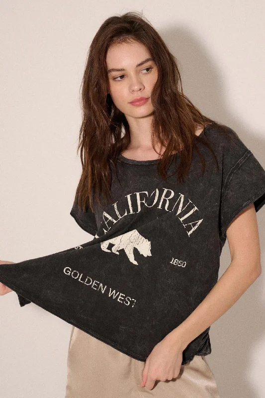 California Bear Vintage-Wash Graphic Tee