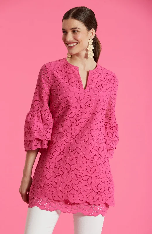 Christa Eyelet Tunic - Cabaret