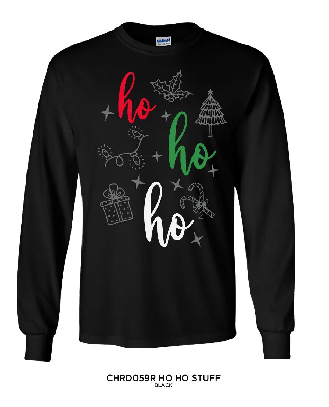 Women's Christmas Ho Ho Long Sleeve Tee