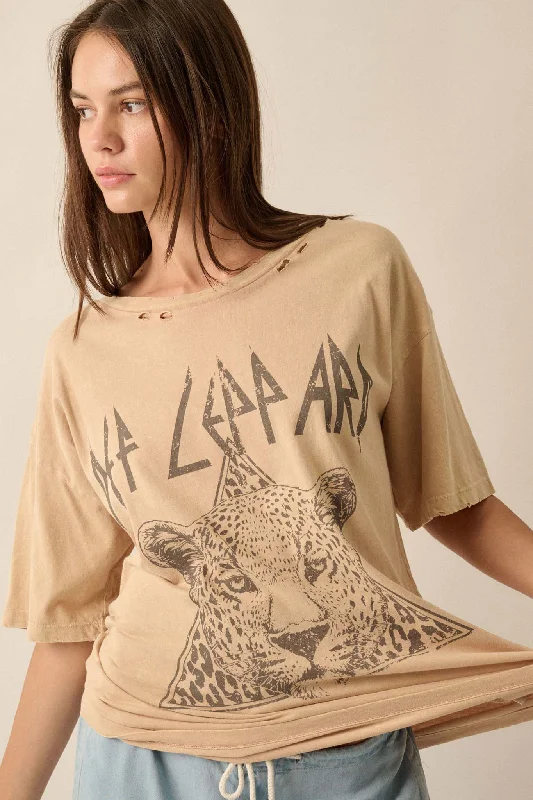 Def Leppard Distressed Oversize Graphic Tee