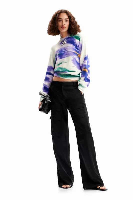 Desigual Out-of-Focus Multi Colour Knitwear