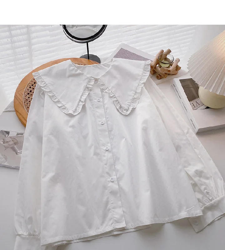 New Korean version of xiaozhonggang style casual loose top  6395