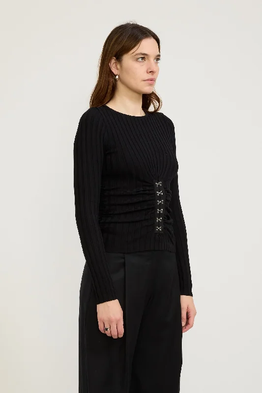 Olivia Knit Top Black